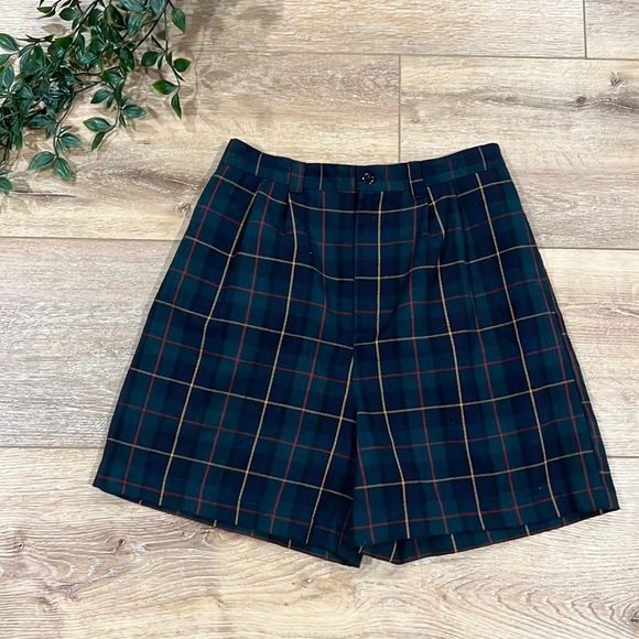 Metro express plaid mom shorts size small - Picture 1 of 5